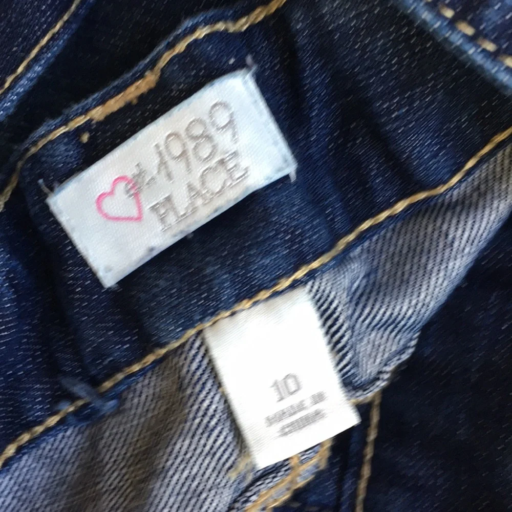 TCP Denim overalls with‎ floral belt / 10